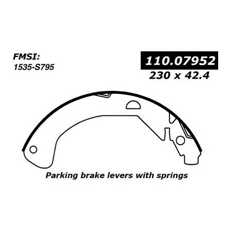 Centric Centric Premium Brake Shoes, Centric Parts 111.07952 111.07952